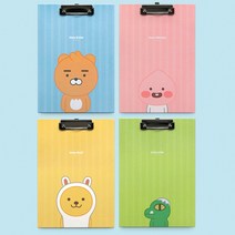 홈앤키즈 카카오프렌즈 리틀프렌즈 A4 클립보드 전표철 결재판 파일철 화일철 캐릭터 문구용품, 어피치