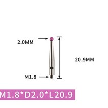 0 0.2mm 0.002mm 7Jeweld Miron 다이얼 테스트 표시기 0 다이얼, M1.8x20.9 루비 3pcs