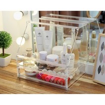 부산아크릴 1단 300폭 화장품 정리함, 1개