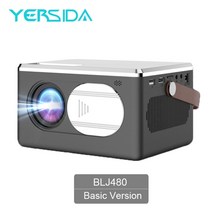 빔프로젝터 스마트빔 회의 캠핑 가정 이동식tv 레이저빔 yersida blj480 2500lumens led mini hd 180inch screen 720p portable, 기본 버전, 우리 플러그
