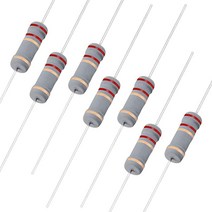 Uxcell 2.2옴 저항기 200개 2W 5% 공차 탄소 필름 DIY 전자 프로젝트 및 실험용 밴드 4개 USA 미국