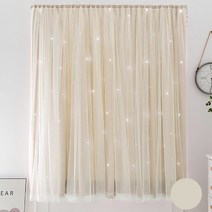 100%암막커튼 패딩커튼 폭커튼 누빔커튼 홈쇼핑커튼 아기방커튼벨크로 더블 레이어 암막 커튼 북유럽 스타