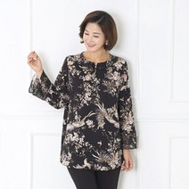 모슬린 엄마옷 진주 카라 페미닌 블라우스 YBL908083 마담/미시옷/중년여성의류/50대/60대여성옷/빅사이즈