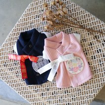 한복 아씨 도령 리본 누빔 배자 강아지옷, M