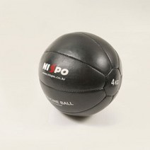 니스포 메디신볼 천연가죽4kg 휘트니스 메디슨볼, 블랙, 4kg
