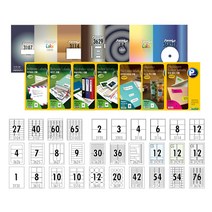 폼텍 프린텍 라벨 모음 우편 바코드 물류 인덱스 용지 라벨지, 1개, D-13. V3720S/16칸/100매
