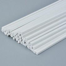 모형 제작용 ABS 플라스틱 스틱 막대 미니어처 건축 자재 키트 사각형 5 개, 1.5x1.5x500mm
