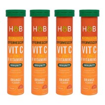 Holland & Barrett 홀랜드앤바렛 발포 비타민 C/B & 징크 아연 태블릿 20정 4개