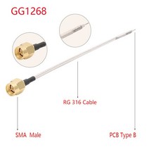 1pc RG316 케이블 SMA 여성 WIFI 무선 라우터에 대 한 PCB 솔더 피그 GPS GPRS 낮은 손실 Jackplug 와이어 커넥터, 08 SMA M to PCB B _ 04 25CM