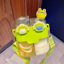 대용량 빨대 컵 TWO 챔버 학생 물컵 반반물통, 780ml,530ml, 옐러우 530ml, 1개