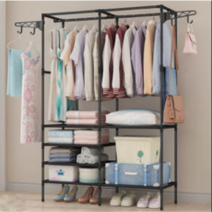 이케아 알고트 물리그 마카페르 이마트 행거 시스템 스탠드 옷걸이 벽행거 드레스룸 옷걸이바, 빅 블랙