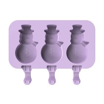 Yixiaobei 홈메이드 아이스크림몰드 퍼플, 1개, 눈사람