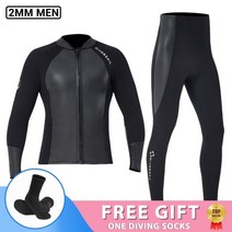 프리다이빙 슈트 잠수복 네오프렌 남성 여성 재킷 스쿠버 다이빙 서핑 스노클링 수중 낚시 스피어피싱 카이트 장비 서핑슈트, 26.D260 BK Wetsuit Men - XXXL