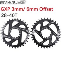 달팽이 GXP 체인 링 라운드 3mm 6mm 오프셋 Sram Eagle 28 30 32 34 36 38 40t 톱니 바퀴 X9 X0 XX1 XO1 Mountain MTB, 3mm 블랙 34T
