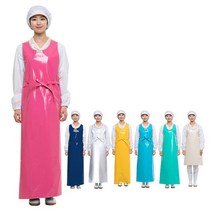 듀다스 어깨편한방수앞치마 대 HK마트 / 찍찍이 위생앞치마 식당앞치마 청소앞치마, 대/옐로우썬