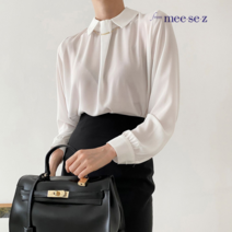 프롬미세즈 프롬미세즈 파이프 진주 목걸이 블라우스_F2FBDBL175