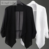 [Kingfishe]여름 볼레로 가디건 여성 쉬폰 숏 가디건 TuE702ZZ702KS10