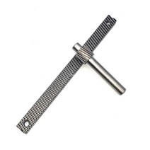 랙기어 정밀 조정 기어 랙 0.5M 17T 100MM 슬라이딩 플랫폼 스틸 리프팅 테이블, [01] 100mm Rack, [01] 6mm Shaft diameter