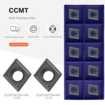 CCMT060204 NN LT10 CCMT09T304-NN 내부 구멍 선삭 공구 초경 인서트 CNC 선반 머시닝 센터, [01] 10pcs (1box), [02] CCMT09T304-NN LT10