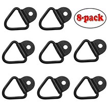 MOEBULB Cargo V-Ring Tie-Down Anchors Black Steel Bolton Trailer V-Ring Tie Down for Trailers Trucks, 1, 8-Pack V-ring