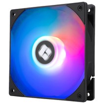 써멀라이트 TLC12RBS V2 CPU 팬 120mm ARGB 케이스 쿨러 4핀 PWM 커넥터 무소음 컴퓨터 리버스 SFDB 베어링 포함 최대 1500RPM 냉각 팬(블랙 ARGB, 1개