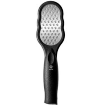 발각질제거제 풋케어 캘러스 리무버 휴대용 스테인레스 스틸 스크레이퍼 거친 강판 스크러버 습식 건조 피트 피부 페디큐어, 검은색