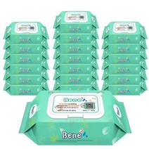 배내인 엠보싱 두꺼운 아기 물티슈 캡형 100매 20팩