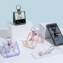 갤럭시Z플립3 퀼팅미키 에어쿠션 골드링 젤하드케이스, 퍼플 미키