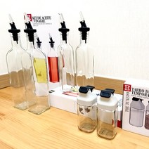 시노글라스 신형 사각 오일병 2P세트 소스통 간장병 양념통 기름병 조미료통, 양념병80ml 1세트