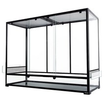 REPTI ZOO 499.2L(135갤런) 파충류 유리 테라리움 121.9cm x 45.7cm x 91.4cm(48인치 x 18인치 x 36인치) 수직 강화 유리 열대우림 파충류