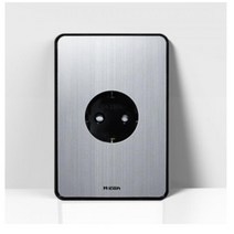 공부책상용 세련된 실버 1구형 현대 콘센트 자가설치 내가시공 별장 DIY