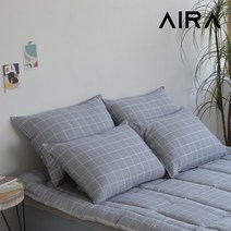 아이라 쿼드라 체크 풍기인견 베개커버 50x70(솜미포함)