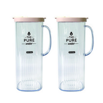 플라코 심플 퓨어보틀 정사각 손잡이 냉장고 물병 2P 세트 1.5L 1.8L, 1.8L(2개세트), 핑크