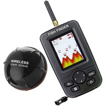 휴대용 무선 캐스터블 어군 탐지기 낚시찌 카약 보트 카누 쉬운 사용 및 읽기 화면 물고기 깊이 디스플레, 한개옵션0
