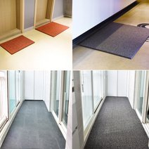 현관 코일 바닥 물빠짐 미끄럼방지 매트 발판 문 출입구 도어 베란다 사무실 매장 업소용, 그레이A타입(80x60)