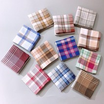 명품손수건 남자 등산 손수건 행거칩 12 팩 남성용 클래식 향수 빈티지 코튼 여성용 땀