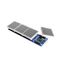 MAX7219 도트 매트릭스 모듈 Arduino 마이크로 컨트롤러 4 In One 디스플레이 5P 라인 색/노란색 녹색/청이, [01] Red