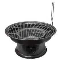 캠핑그릴 물받이 얼룩원형 숯불 바베큐화로 화덕 그릴 BBQ 숯불화로 번개탄화로, 1개