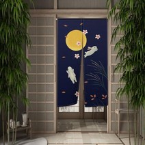 동물 문 커튼 중국어 잉어 호랑이 표범 새 파티션 화면 복도 입구 출입구 일본 방 장식, CLX00608+65x90cm