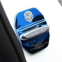 [영카] BMW 미니쿠퍼 뉴 컨트리맨 크롬 도어락 인테리어 커버 튜닝 용품, D타입 - MINI 날개 로고(블랙)