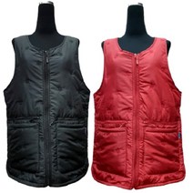 꼬레하우씨 앞지퍼형 겨울본딩눈꽃자수 앞치마, 1매, 레드