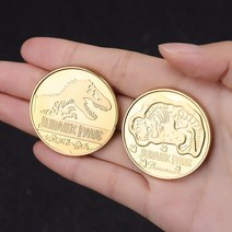 화폐수집 동전수집 주화 복제 1 개 미국 쥬라기 공원 공룡 기념 동전 선물, 한개옵션0
