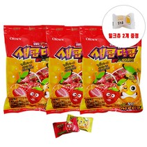 아이들이 좋아하는 새콤달콤 대용량 혼합 200g X 3봉 + (밀크쮸 2개 서비스증정) 포도 키위 딸기 복숭아, 새콤달콤 딸기레모네이드 200g 3봉(밀크쮸 2개)