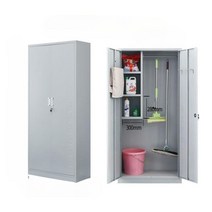 철제 청소도구 보관함 캐비닛 대걸레 빗자루 학교 수납함 청소용품, 단일도어