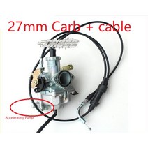Pz27 27mm 150cc 오토바이 먼지 자전거 atv 액세서리 쿼드 keihin 가속 펌프 기화기 듀얼 케이블 pz30 30m, 01 27mm carb set