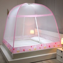 몽골게르텐트 대형 싱글 더블 침대 모기장 무료 설치 암호화 메쉬 캐노피 커튼 버그 방지 텐트 룸 장식, 02 02_02 150x200cm