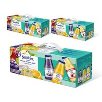 썬키스트 훼미리 주스 선물세트 오렌지 180ml 4p + 포도 180ml 4p + 사과 180ml 4p, 6세트