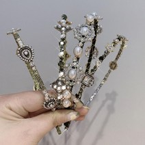 로코코 앤틱 레트로 스타일 럭셔리 헤어밴드 쥬얼리 화관머리띠 큐빅머리띠 에트로헤어밴드 얇은머리띠 예쁜머리띠 보석머리띠 SJK*852122SA