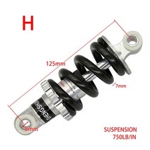 오토바이 리어 쇼바 100mm 125mm 150mm 180mm 190mm 200mm 리어 서스펜션 쇼크 47cc 49cc 슈퍼 미니모토 atv 전기 스쿠터 미니 포켓 바이크, 상아