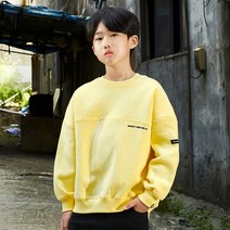 고스트리퍼블릭 아동용 베이직 하프 절개 오버핏 맨투맨 티셔츠 JMT-J192